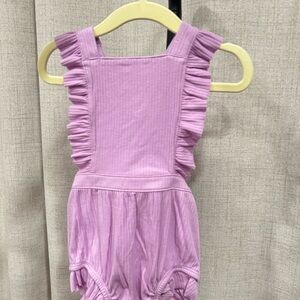 Purple Ruffled Baby Romper